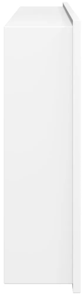 vidaXL Εσοχή Ντους Βουρστ. Λευκό Ματ 62x32x9 εκ. Αν. Ατσάλι