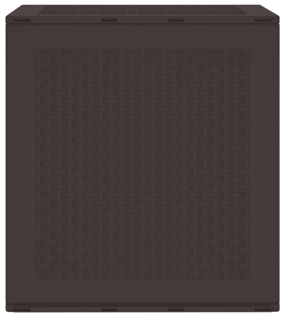 vidaXL Καφέ Σεντούκι Αποθήκευσης Κήπου 55x53x57 εκ. PP