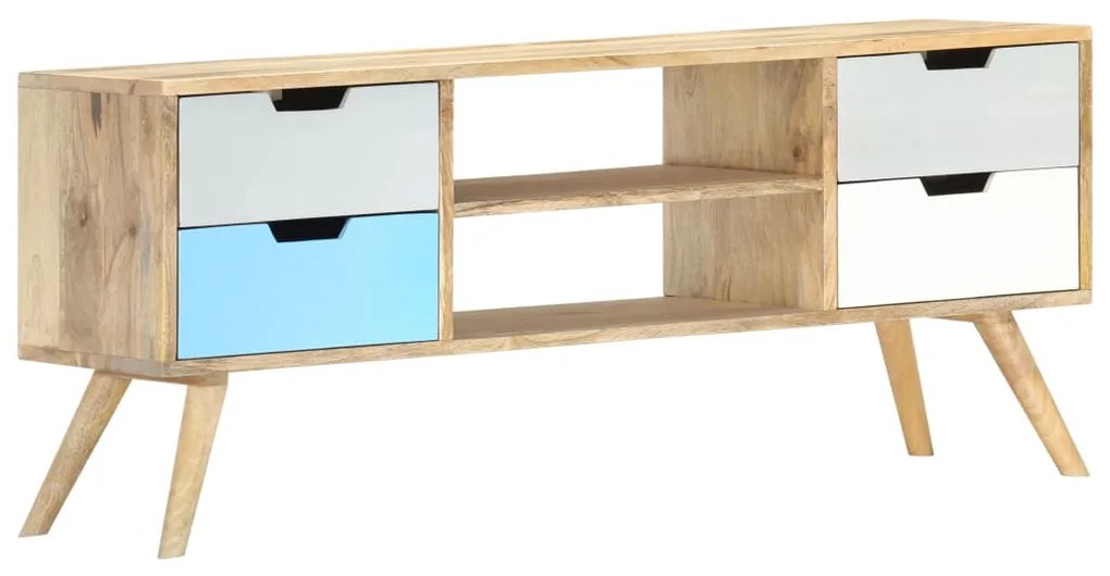 vidaXL Έπιπλο Τηλεόρασης 110 x 35 x 48 εκ. από Μασίφ Ξύλο Μάνγκο