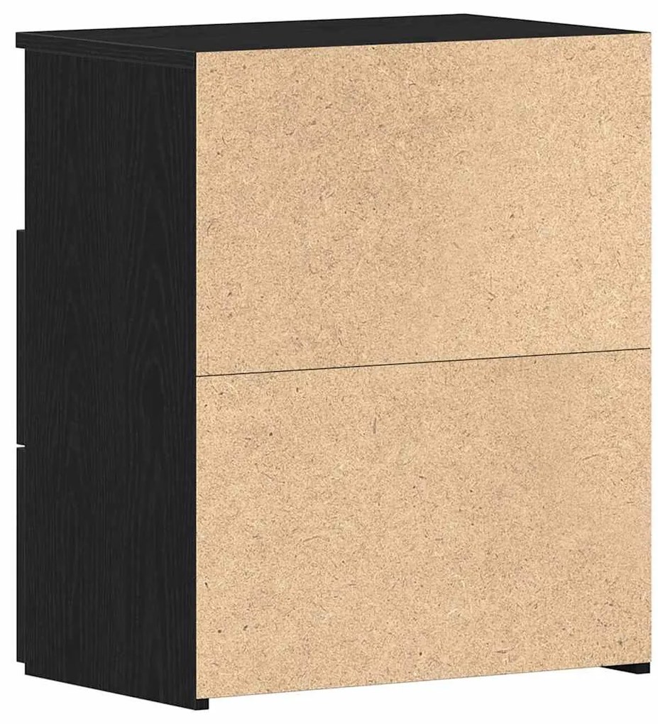 vidaXL Κομοδίνο Μαύρη δρυς 50 x 32 x 60 εκ. Επεξεργασμένο ξύλο