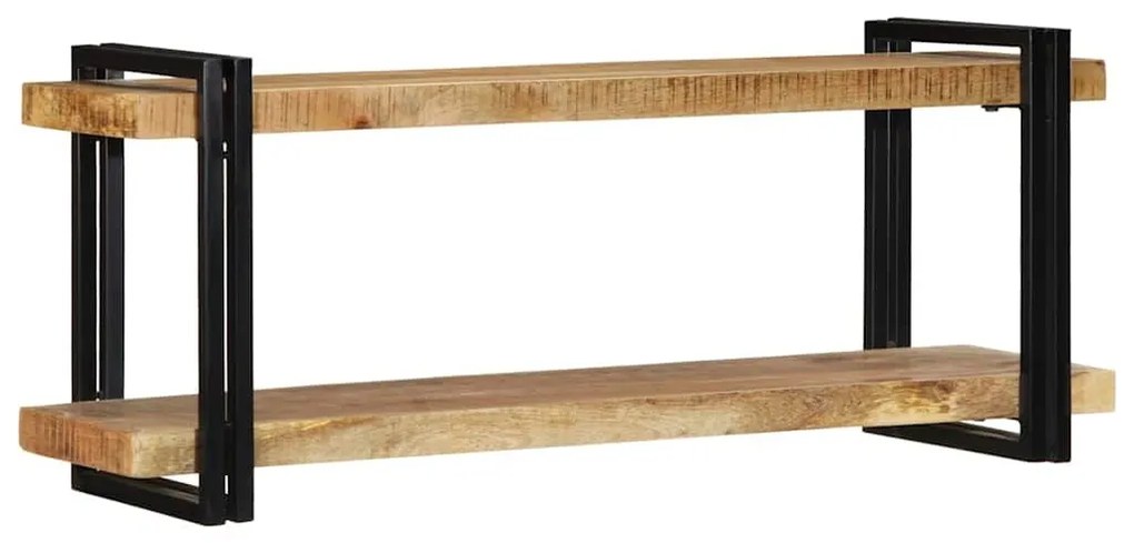 Ράφι τοίχου 110x33x45 cm Στερεό ακατέργαστο ξύλο Mango - Καφέ
