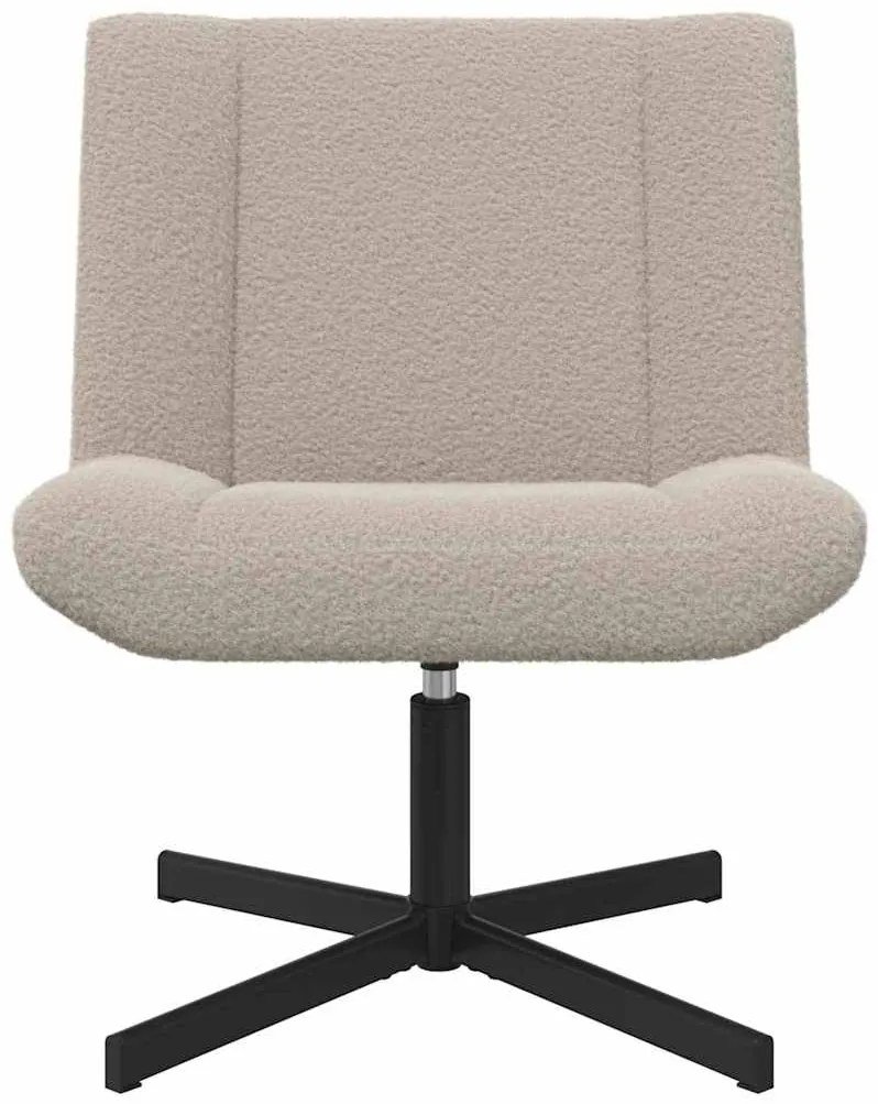 vidaXL Περιστρεφόμενη καρέκλα Ανοιχτό γκρι 63 x 75 x 76 εκ ύφασμα