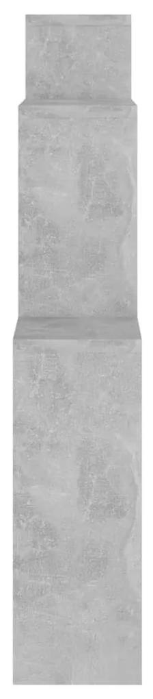 Ράφι Κύβος Τοίχου Γκρι Σκυροδέματος 80x15x78,5 εκ. Μοριοσανίδα - Γκρι