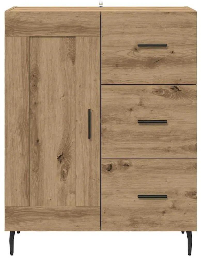 vidaXL Πλαϊνό γραφείο με συρτάρι Artisan Oak 69,5 x 34 x 90 εκ.