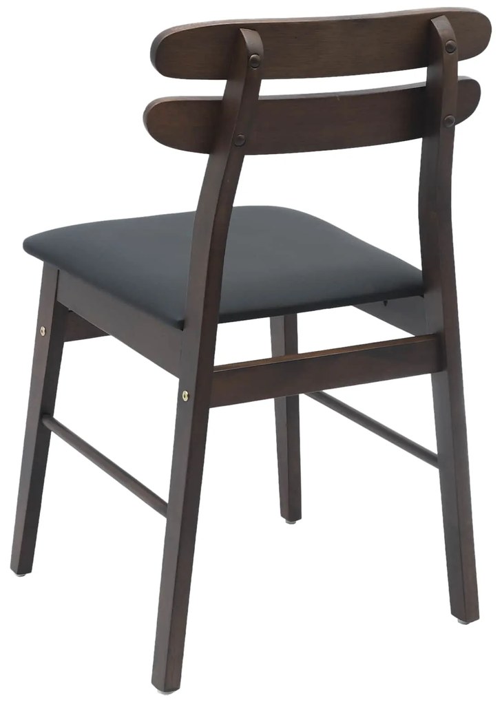 vidaXL Καρέκλα τραπεζαρίας 2 pcs Ανοιχτό Καφέ και Μαύρο