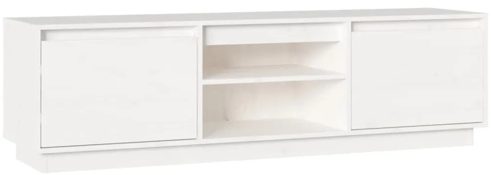 vidaXL Έπιπλο Τηλεόρασης Λευκό 140 x 35 x 40 εκ. από Μασίφ Ξύλο Πεύκου