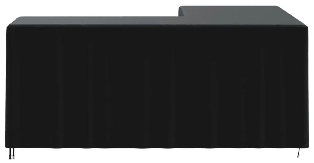 vidaXL Κάλυμμα Γωνιακού Καναπέ Μαύρο 215x215x80 εκ. Ύφασμα Oxford 420D