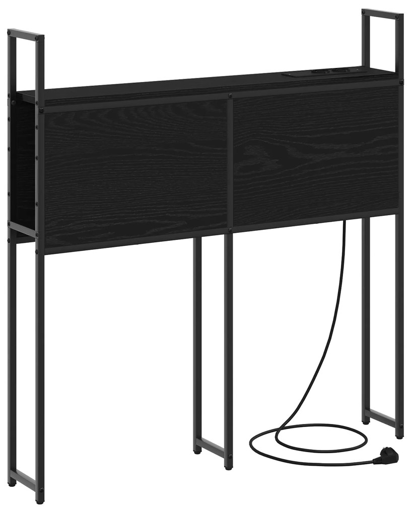 vidaXL Κεφαλάρι Αποθήκης Μαύρη δρυς 75 cm Επεξεργασμένο ξύλο