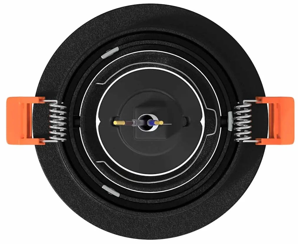 vidaXL Σποτ 24 pcs Μαύρο 9 x 9 x 2 εκ. Αλουμίνιο