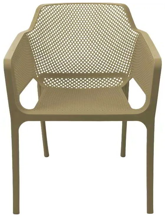 Πολυθρόνα Oviez pakoworld pp σε cappuccino απόχρωση 59x58x79εκ