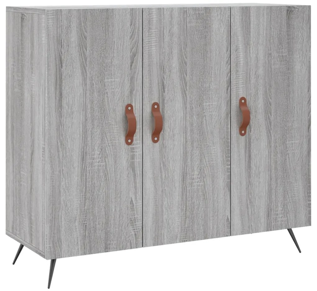 vidaXL Ντουλάπι Γκρι Sonoma 90 x 34 x 80 εκ. από Επεξεργασμένο Ξύλο