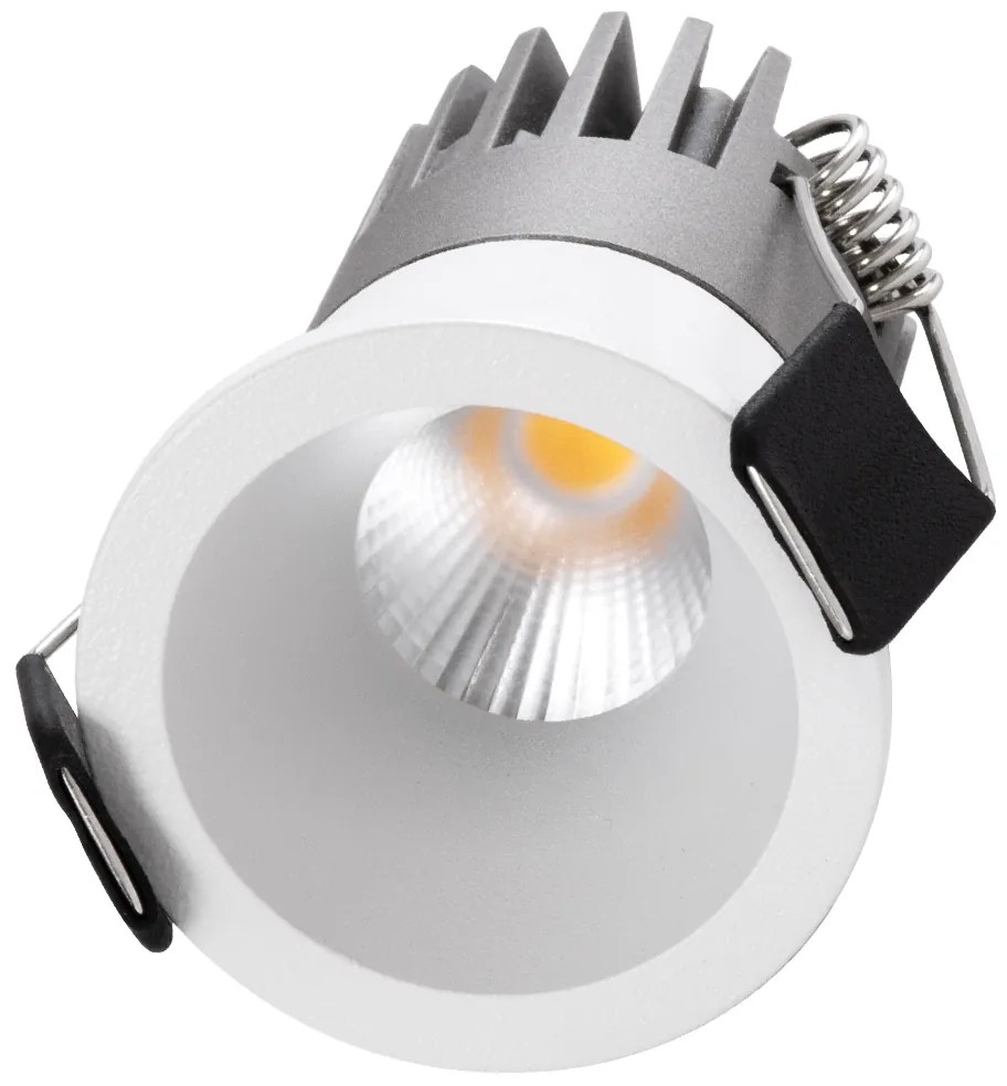 GloboStar MICRO-S 60236 Χωνευτό LED Spot Downlight TrimLess Φ4cm 5W 650lm 38° AC 220-240V IP20 Φ4 x Υ5.9cm - Στρόγγυλο - Λευκό - Φυσικό Λευκό 4500K - Bridgelux COB - 5 Years Warranty