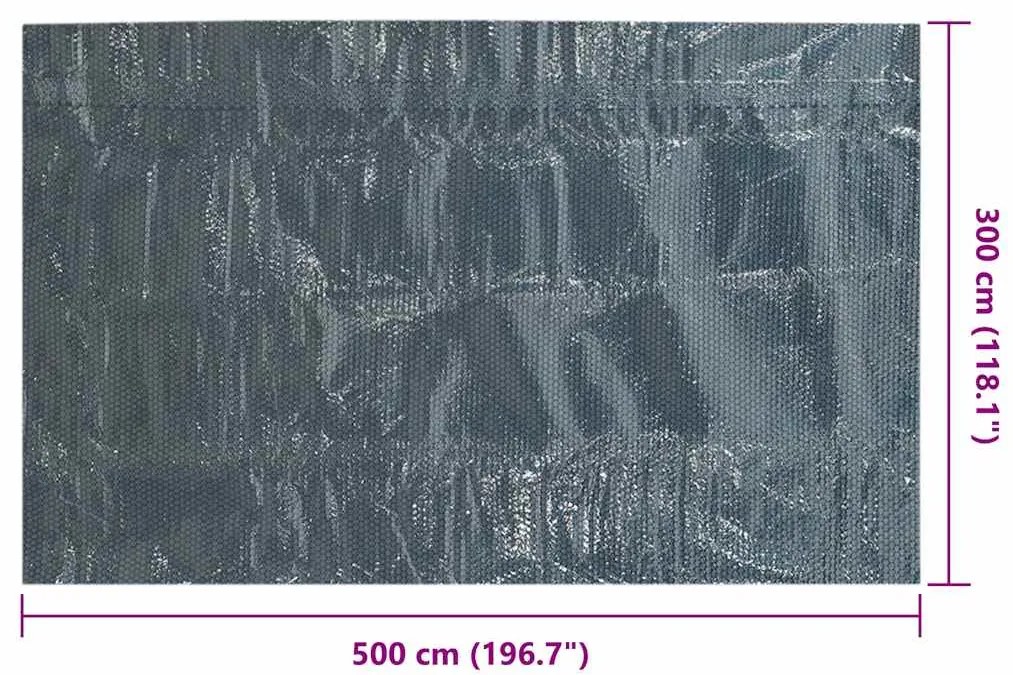 vidaXL Κάλυμμα Πισίνας Ηλιακό Μαύρο/Μπλε 500x300 εκ. από Πολυαιθυλένιο