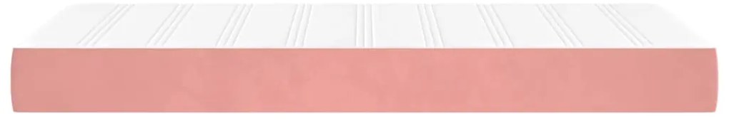 vidaXL Στρώμα με Pocket Springs Ροζ 120x190x20 εκ. Βελούδινο