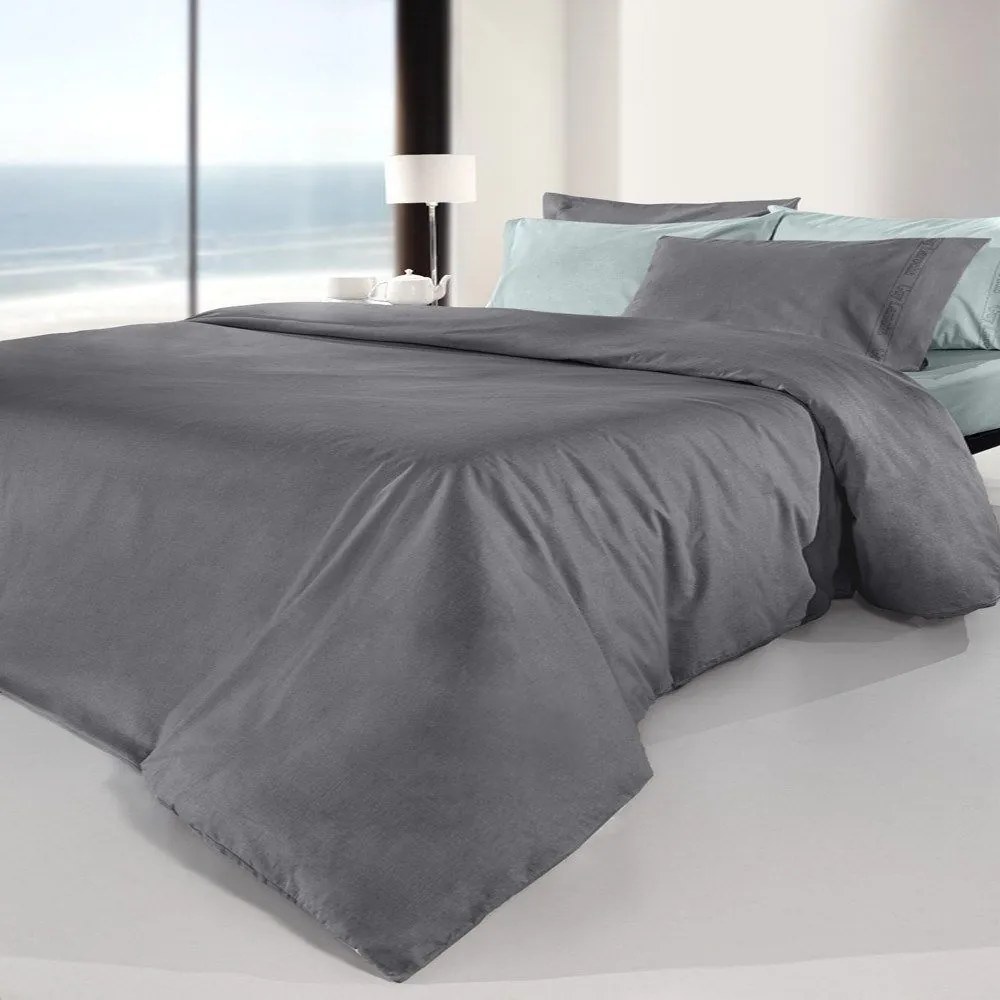 Σεντόνι Color Plus Anthracite Guy Laroche Μονό 170x270cm 100% Βαμβακερό Περκάλι