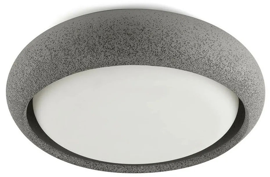 Φωτιστικό Οροφής - Πλαφονιέρα Anga 240 72353 LED 18W 2700K 1300lm IP44 24x6,5cm Dark Grey Faro Barcelona