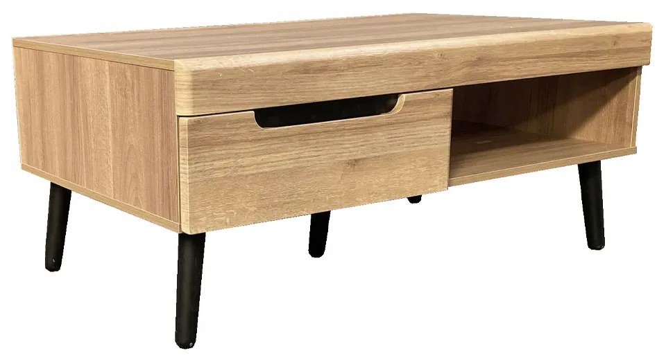 GRIF COFFEE TABLE ΦΥΣΙΚΟ ΜΑΥΡΟ ΜΑΥΡΟ 107x67xH46cm - 04-1008