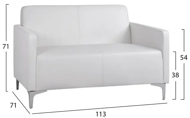 ΣΕΤ 2 ΤΜΧ ΚΑΝΑΠΕΣ 3ΘΕΣΙΟΣ ΚΑΙ 2ΘΕΣΙΟΣ NELLIE HM11274.02 ΛΕΥΚΟ ΧΡΩΜΑ