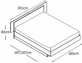 Κρεβάτι ξύλινο ELITE 160x200 DIOMMI 45-250