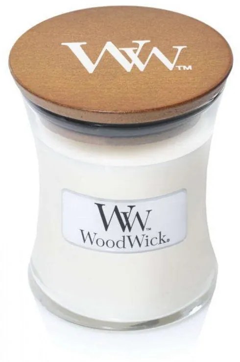Κερί Αρωματικό Σε Βάζο Linen 98135E 7x7x8,3cm White WoodWick Wax