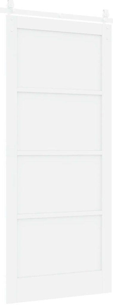vidaXL Συρόμενη Πόρτα με Σετ Υλικών Λευκή 93x211 εκ. Μασίφ Ξύλο Πεύκου