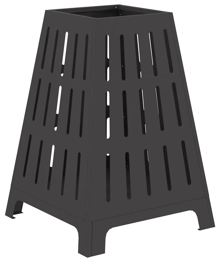 vidaXL Φωτιά Μαύρο 50 x 50 x 70 cm Κρύα έλαση από χάλυβα