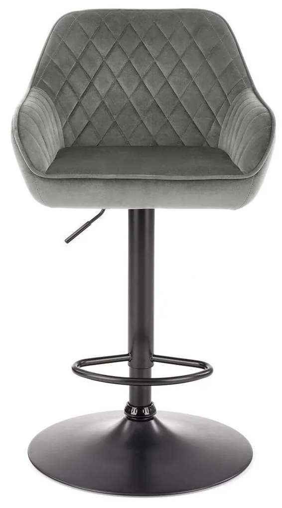 Σκαμπό μπαρ Houston 972, Γκρι, 92x55x55cm, 10 kg, Ταπισερί, Μεταλλικά | Epipla1.gr