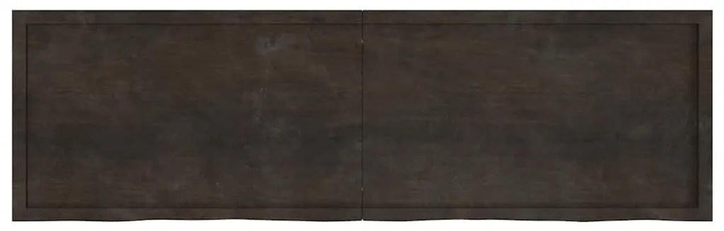 vidaXL Ράφι Τοίχου Σκούρο Καφέ 200x60x(2-6) εκ. Επεξ. Μασίφ Ξύλο Δρυός