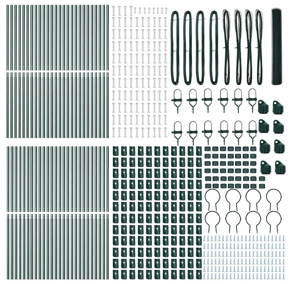 vidaXL Στύλος Περιφράξεων Πράσινο 100 x 1 μ (25 χλστ πλέγμα)
