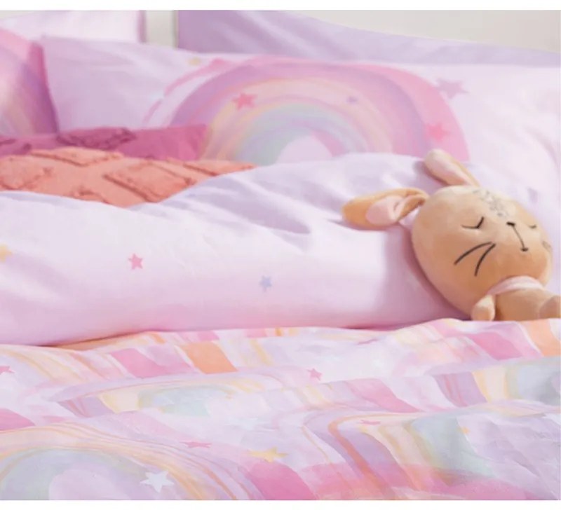 Σετ Σεντόνια Παιδικά 170X260 Water Rainbow Lilac 5205495603582