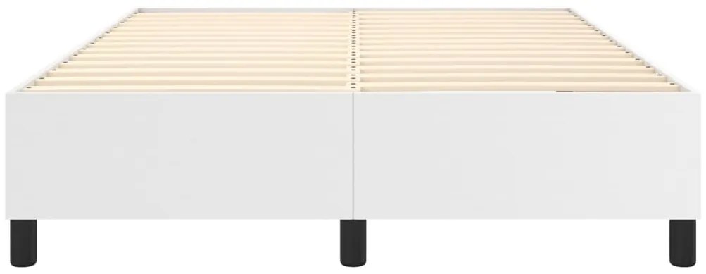 vidaXL Σκελετός Κρεβατιού με Ελατήρια Λευκό 140x200 εκ. από Συνθετικό Δέρμα