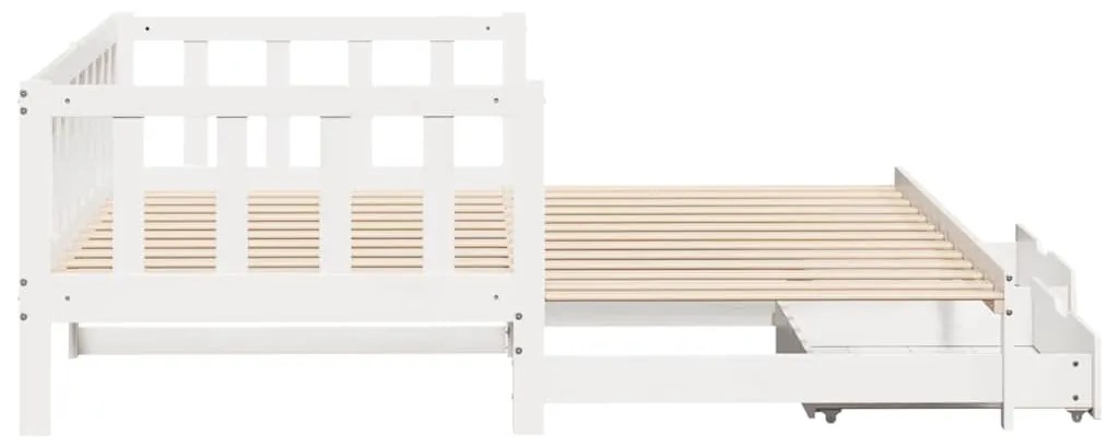 vidaXL Καναπές Κρεβάτι Συρόμενος Χωρίς Στρώμα 90x190 εκ. &amp; Συρτάρια