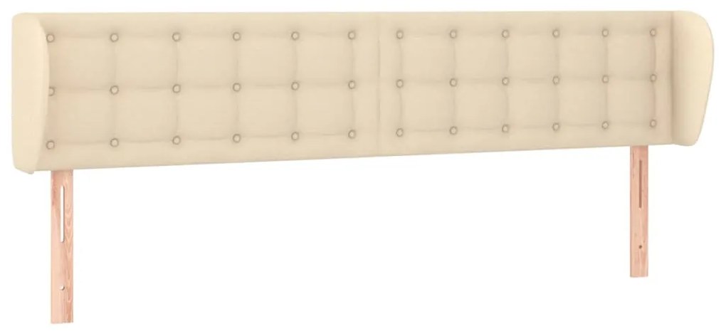 vidaXL Κεφαλάρι με Πτερύγια Κρεμ 163x23x78/88 εκ. Υφασμάτινο