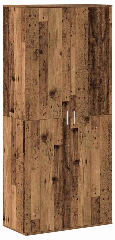 vidaXL Γραφείο με ράφι Παλιό Ξύλο 80 x 39 x 178 εκ Επεξεργασμένο ξύλο