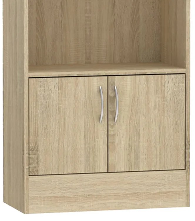 Βιβλιοθήκη Negan pakoworld sonoma μελαμίνης 60x30x120εκ - 248-000017