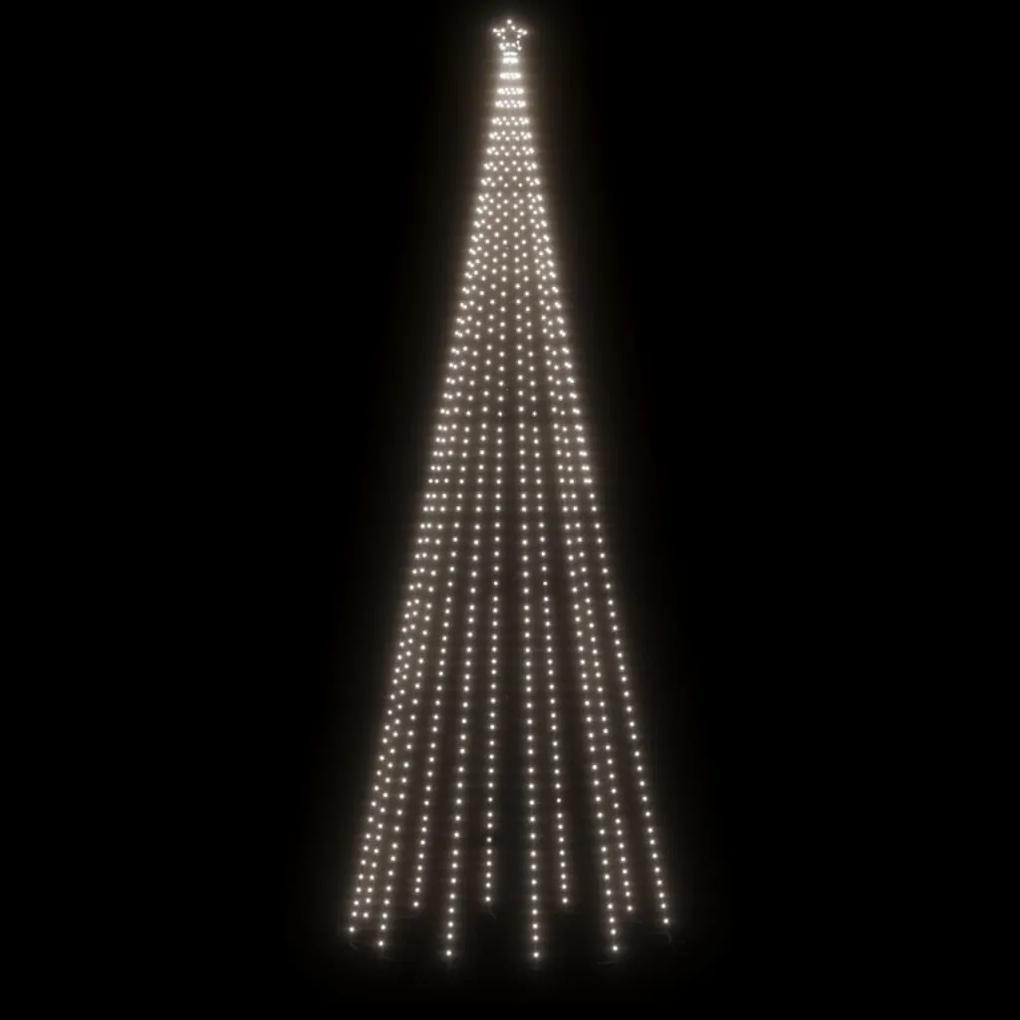 vidaXL Χριστουγεννιάτικο Δέντρο Με Ακίδα 732 LED Ψυχρό Λευκό 500 εκ.