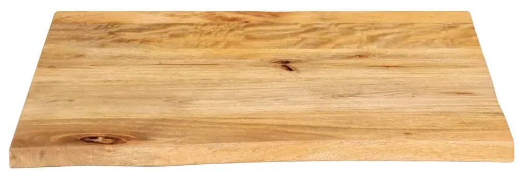 vidaXL Επιφάνεια Τραπεζιού 80x80x2,5 εκ. Live Edge Μασίφ Ξύλο Μάνγκο