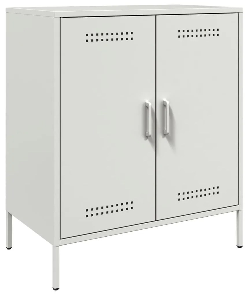 vidaXL Μπουφές Λευκός 68x39x79 εκ. από Ατσάλι