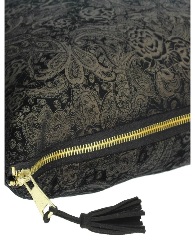 Μαξιλάρι Paisley Μαύρο Βελούδο 45x45cm - 05152294 - 05152294