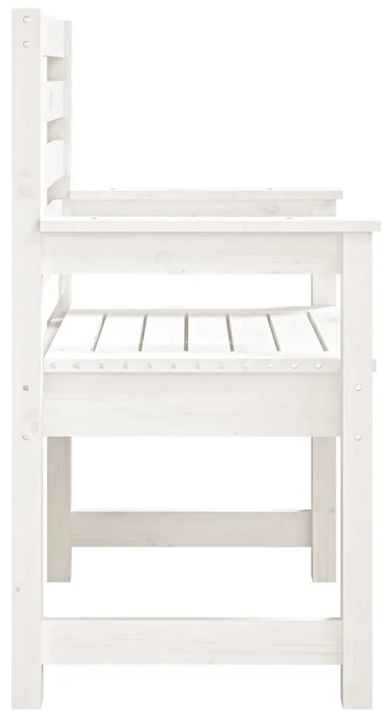 vidaXL Καρέκλες Κήπου 2 τεμ. Λευκές 60x48x91 εκ. Μασίφ Ξύλο Πεύκου