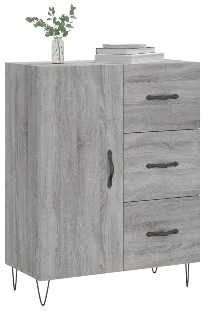 vidaXL Ντουλάπι Γκρι Sonoma 69,5 x 34 x 90 εκ. από Επεξεργασμένο Ξύλο