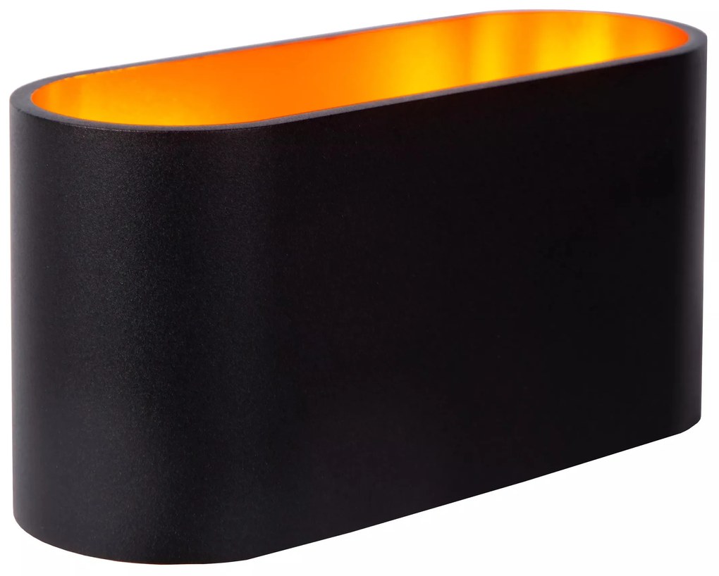 Φωτιστικό Επίτοιχο Lucide 23254-01-30 XERA Μαύρο Ματ (Black Mat)|Χρυσό Χρώμα (Gold Coloured)