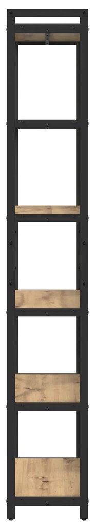 vidaXL Βιβλιοθήκη artisan δρυς 60 x 30 x 188 εκ Επεξεργασμένο ξύλο