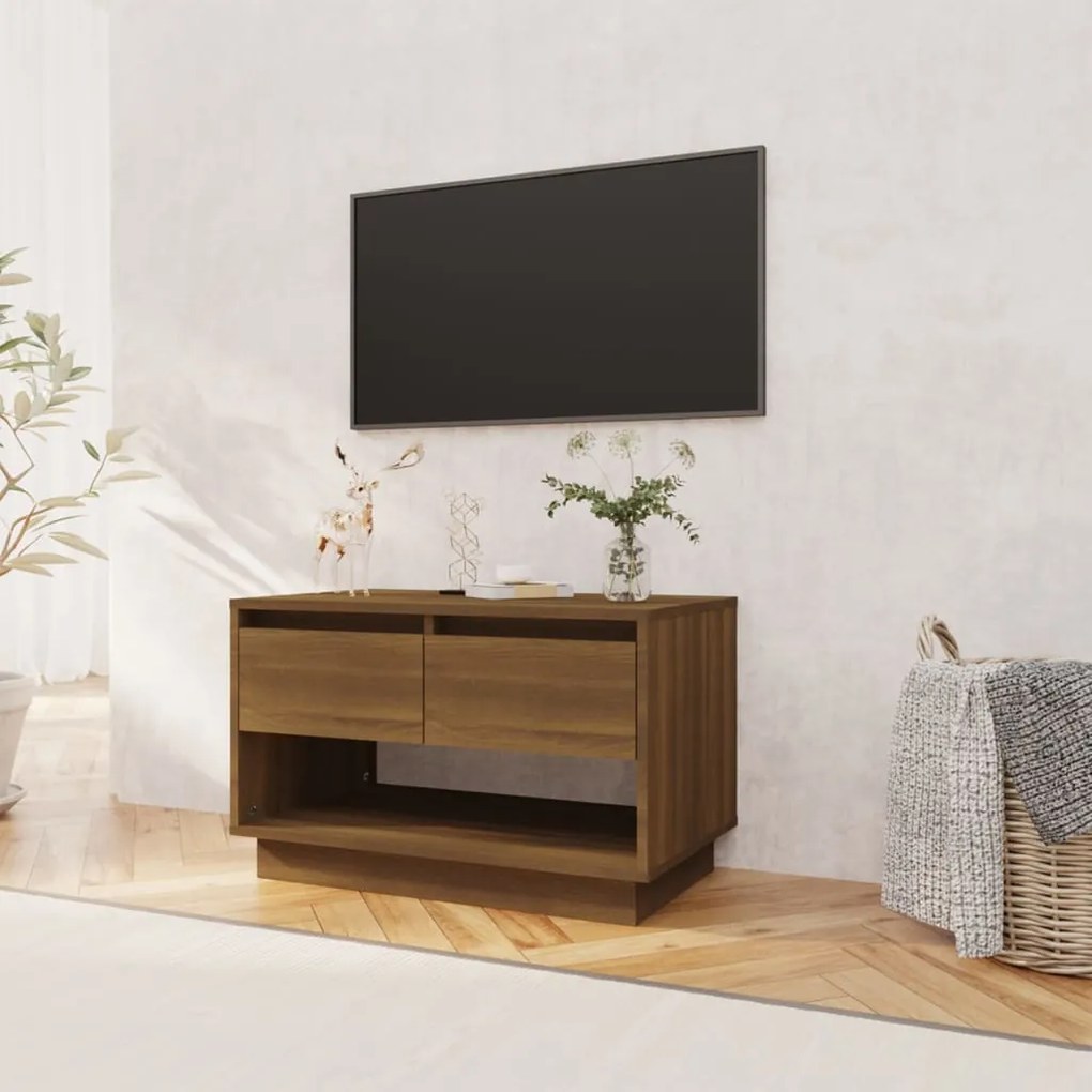 vidaXL Έπιπλο Τηλεόρασης Καφέ Δρυς 70x41x44 εκ. Επεξεργασμένο Ξύλο