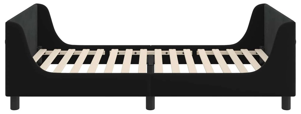 vidaXL Κρεβάτι Παιδικής Κρεβατοκάμαρας με Κεφαλάκι Μαύρο 90 x 190 cm