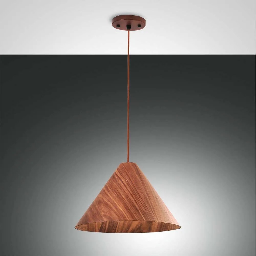 Φωτιστικό Οροφής Esino 3630-45-130 Walnut Fabas Luce Μέταλλο,Ξύλο