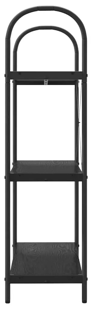vidaXL Ράφι Βιβλίων Μαύρη Οξυά 80 x 30 x 109 εκ Επεξεργασμένο ξύλο