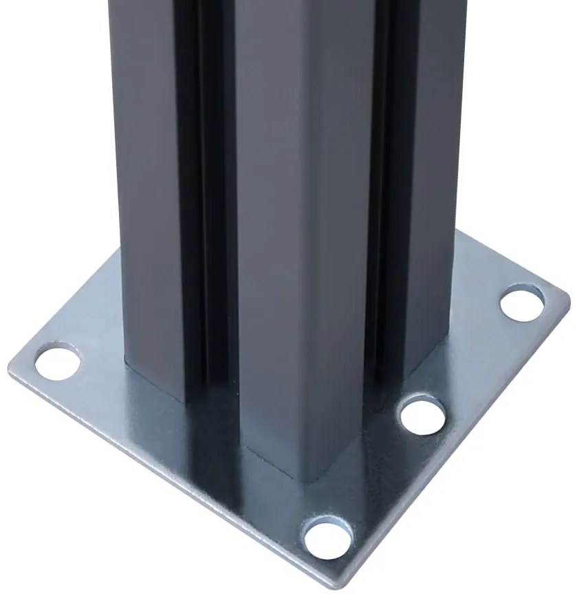 vidaXL Στύλοι Περίφραξης 2 τεμ. Σκούρο Γκρι 185 εκ. Αλουμινίου