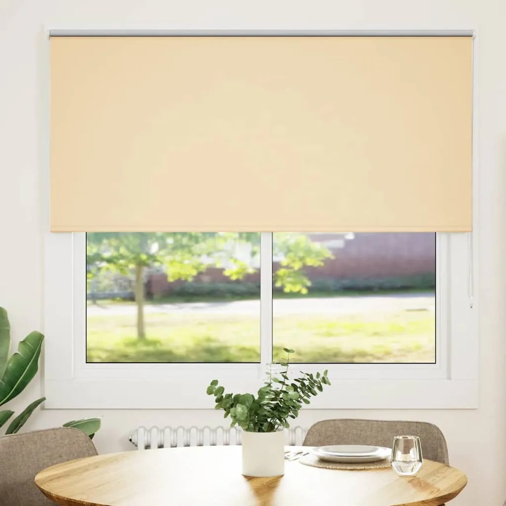 vidaXL Roller Blind Blackout Μπεζ 155x150 cm Πλάτος υφάσματος 151,6cm