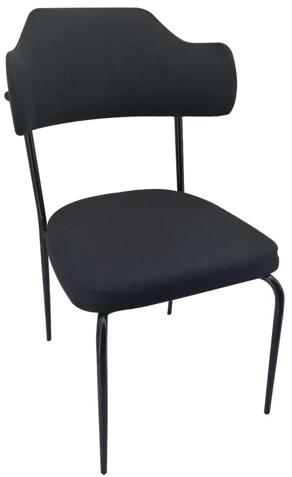 Artekko Live Καρέκλα με Μεταλλικό Σκελετό Μαύρο Ύφασμα (53x60x88)cm